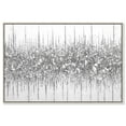 thumbnail image 1 of Grey Lines Inspo Canvas Modern Black White Abstract Wall Art by Art Remedy, Silver Frame, 15" x 10", 1 of 7