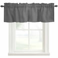 thumbnail image 1 of Grey Lines Window Valance Curtain Stripe Rod Pocket Short Curtain for Living Room, Bedroom & Kitchen Window Decor 42x12in, 1 of 8
