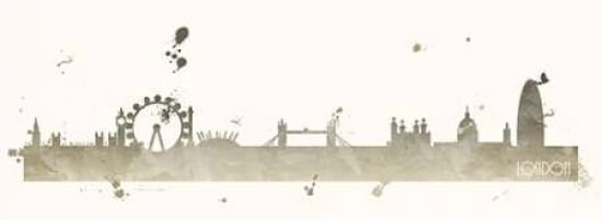 Grey London Canvas Art - Anna Quach (10 x 20)