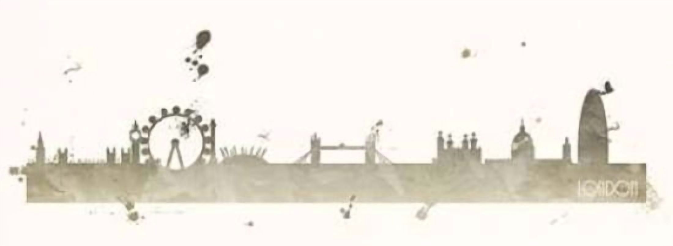 Grey London Canvas Art - Anna Quach (24 x 48)