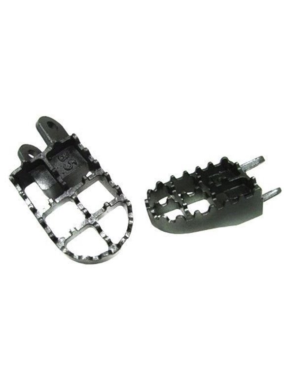 Grey MX FOOT PEGS FOOTPEGS For Honda CR80 XR XR250 XR350R XR400 XR600R XR650R XR650L Kawasaki 1997-2007 KLX300R 1993-1995 KLX650