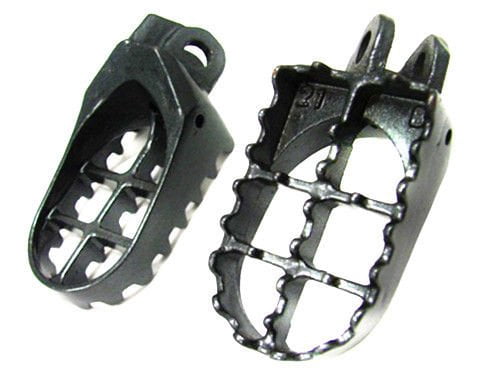 Grey MX FOOT PEGS FOOTPEGS for Kawasaki KLX 400 Suzuki RM125 RM 250 DRZ 400 DR-Z400