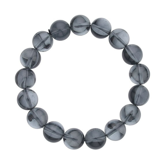 Grey Magic Glass  Beads Beaded Stretch Bracelet for Women Jewelry Birthday Christmas Gifts for Women