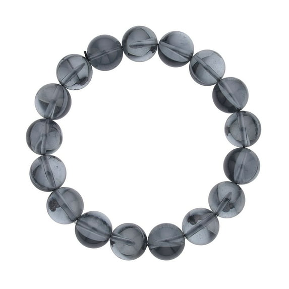 Grey Magic Glass Beads Beaded Stretch Bracelet for Women Jewelry Birthday Christmas Gifts for Women