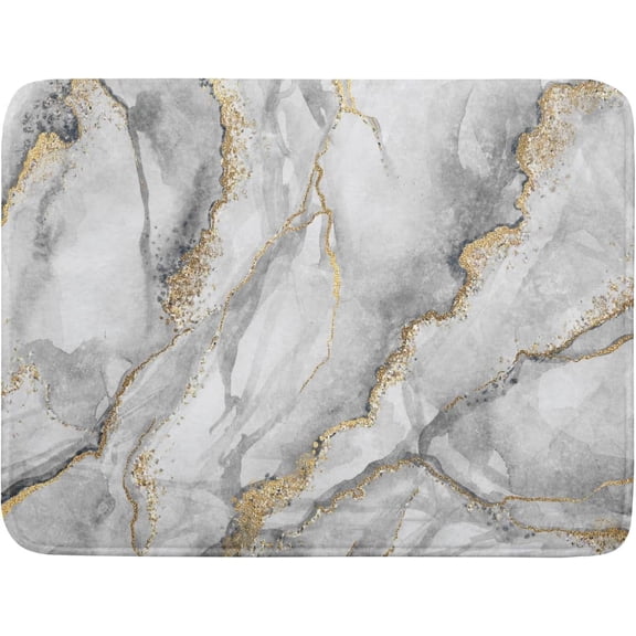 Grey Marble Dish Drying Mat 18x24 for Kitchen White Marble Print Dishes Pad Dish Drainer Rack Mats Absorbent Fast Drying Pad for Kitchen Counter