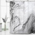 thumbnail image 1 of Grey Marble Extra Long Shower Curtain Set 72 x 84, Modern Ombre 84 inch XL Shower Curtains for Chic Bathroom Decor, Abstract Watercolor Fabric Shower Curtain, 1 of 6