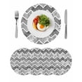thumbnail image 1 of Grey Marble Round 13 Inch Placemats Set of 4, Modern Abstract Art Aesthetics Geometric HeatResistant Non Slip Place Mats for Dining Table, Wipeable Braided Kitchen Table Mats for Housewarming, 1 of 9