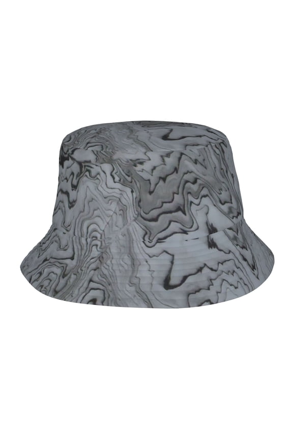 Grey Marble Unisex Bucket Hat, Upf 50+ Sun Protection, Packable & Foldable Fisherman Hat For Men & Women, Lightweight Uv Sun Hat For Beach, Fishing, Hiking, Camping