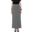 thumbnail image 1 of Grey Maxi Back Slitted Pencil Skirt, 1 of 4