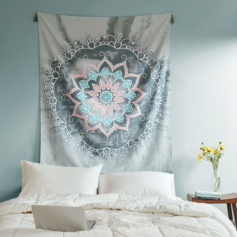 Teal and grey cheap tapestry