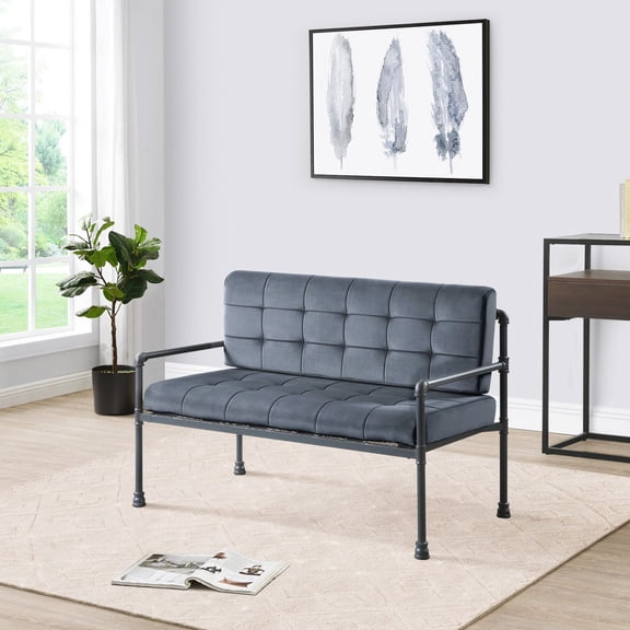 Grey Memory Foam With Rustic Industrial Style And Comfort Elegant Metal Frame Customizable Cushions