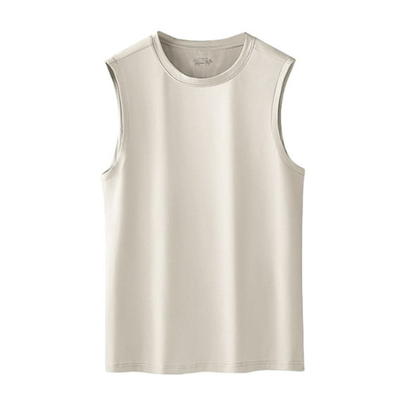 Grey Men's Sleeveless Workout Sport Shirts Running Tank Tops Soft Breathable Muscle Tees - 2XL