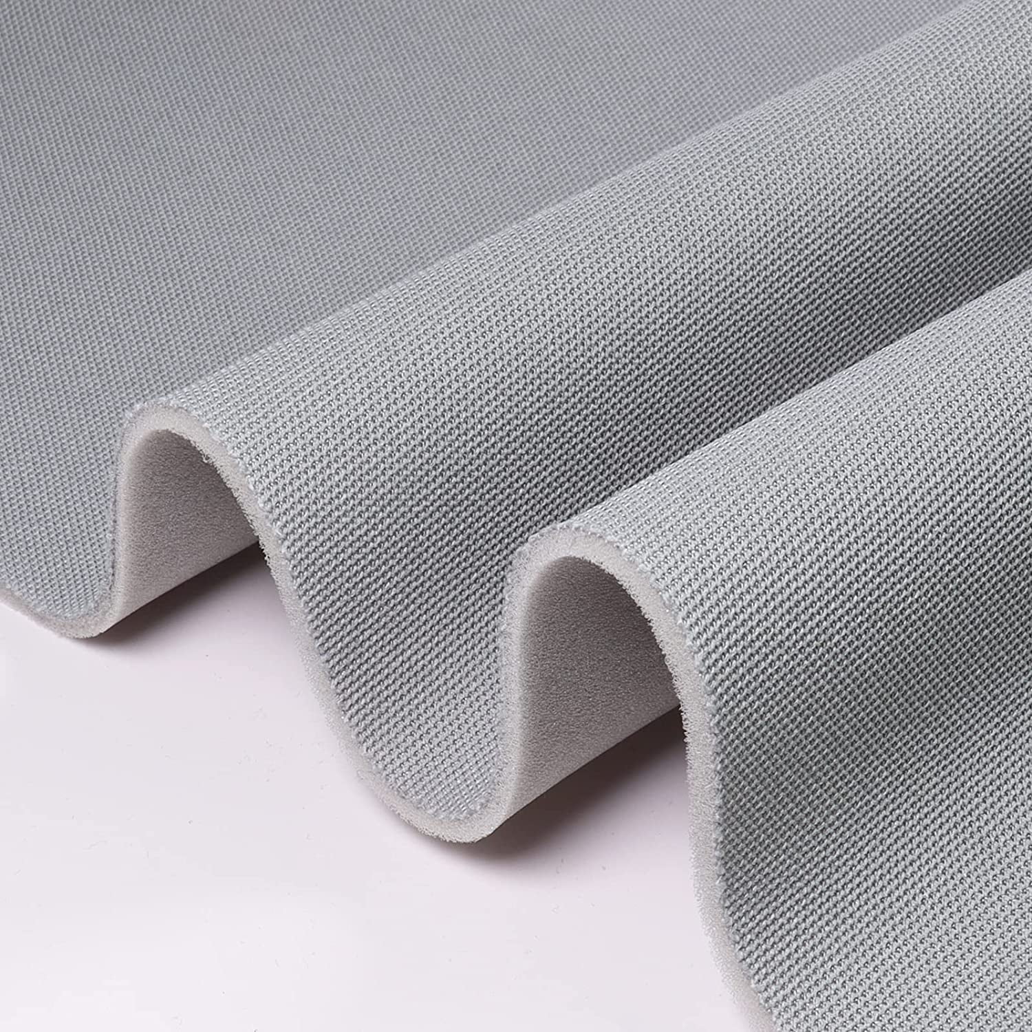 Grey Mesh Automotive Headliner Fabric with Foam Backing Material Breathable Mesh Headliner