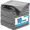 thumbnail image 1 of Grey Microfiber Cleaning Cloth, 10 Pack, Microfiber Towels for Cars, Lint Free, Scratch-Free, Highly Absorbent, Reusable Cleaning Rags for Car, Household, Kitchen, Window, 12"X12", 1 of 6