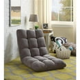 thumbnail image 1 of Grey Microplush Recliner Chair - Foam Filling, Steel Tube Frame, Armless, 1 of 9