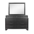 thumbnail image 1 of HomeRoots 35" Dark Gray Wood Framed Mounted Dresser Mirror Grey, 1 of 5
