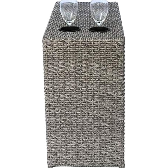 Grey Mix Outdoor Table - Cup Holder, Rust Construction Frame