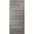 thumbnail image 1 of Modern Wood Interior Door with Hardware | Planum 0020 Ginger Ash | Single Panel Frame Trims | Bathroom Bedroom Sturdy Doors-24" x 80", 1 of 5
