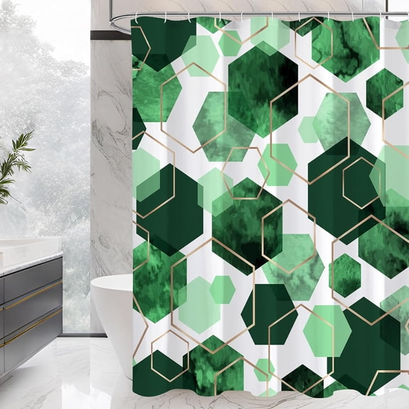 Grey Modern Shower Curtain for Bathroom, Gray Geometric Art Decor Waterproof Bath Curtain, Abstract Fabric Shower Curtain Sets for Home Decor, 72x72 Inch