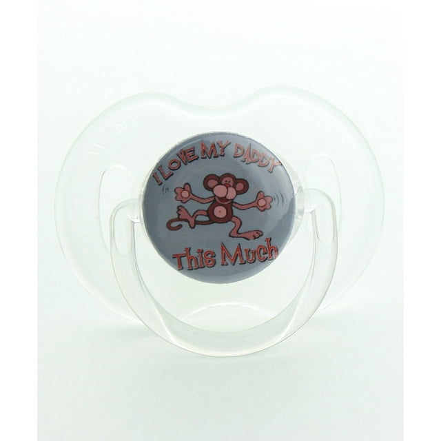 Grey Monkey I Love My Daddy This Much Pacifier