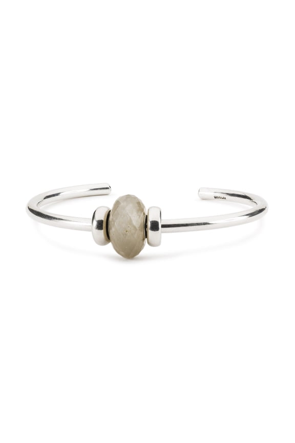 Grey Moonstone Silver Bangle, Womens S Bead Bracelet