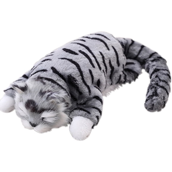 Grey Motion Activated Cats Interactive Plush, Toys Roll Laugh Feature, Cuddle Companion Touch Sensory Play