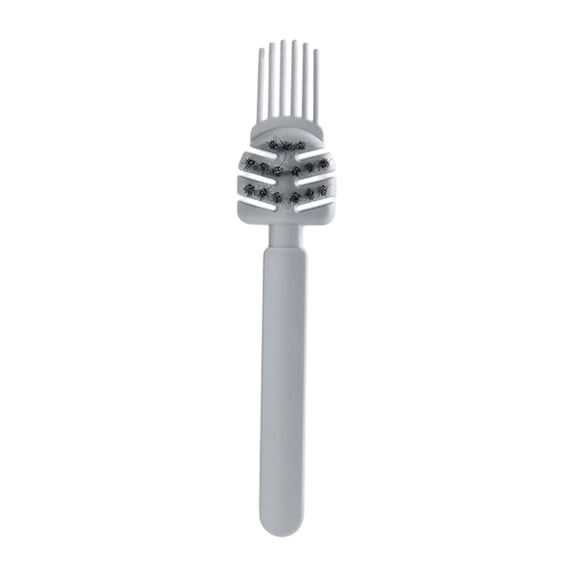 Grey Multifunctional Hair Brush Cleaning Tool 2 In 1 Comb Cleaner Rake With Handle Removes Hair Dirt From Hairbrushes Combs Hair Dryer Brushes
