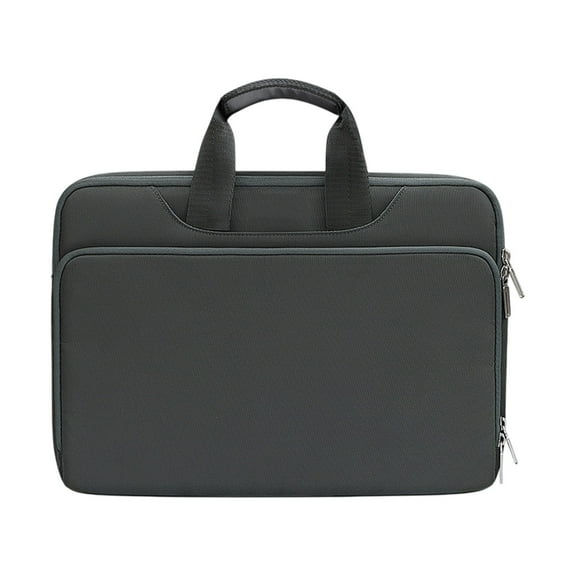 Grey Multifunctional Laptop Bag For 15.6 To 16 Inch Devices Durable Scratch Resistant Velvet Lining Waterproof Design For Computer Protection Gray