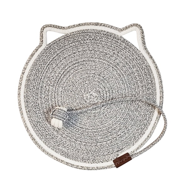 Grey Natural Woven Pet Scratch Pad - Toy Ball For Cat Claw Grinding Furniture Saver