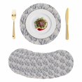 thumbnail image 1 of Grey Navy Blue Tree Round 13 Inch Placemats Set of 8, Country Rustic Botanical Branch HeatResistant Non Slip Place Mats for Dining Table, Wipeable Braided Kitchen Table Mats for Housewarming, 1 of 9