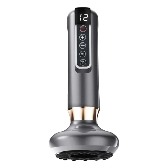 Grey Negative Pressure Cupping Massage Device For Scraping Vibration Brushing Beauty 30Ml