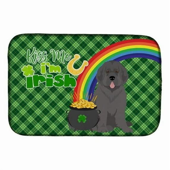 Grey Newfoundland St. Patricks Day Dish Drying Mat