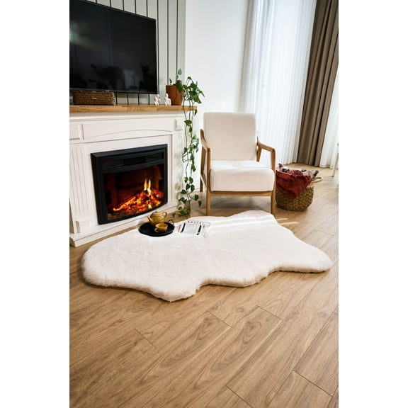 Grey No Pattern Polyester Machine Made Alan Halısı