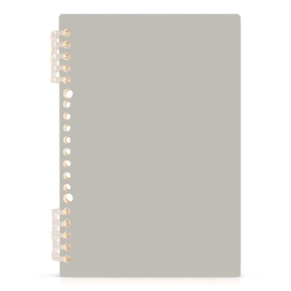 Grey Notebooks 1-subject Journal 60 Sheets A5 College Ruled Paper Detachable Ring 8.3"x5.7"