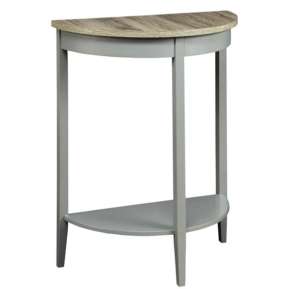 Grey Oak Console Table For Organized Living Room With Shelf Rustic Style Entryway