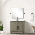thumbnail image 1 of Grey Oak Single 36 In. W X 22 D Bath Vanity, White Quartz Countertop, 34 Mirror, Faucet, Top, Intriguing, 1 of 6