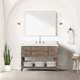 thumbnail image 1 of Grey Oak Single Bath Vanity 48 In. - Soft Close Cabinet 5 & Open Shelf Solid Wood Plywood Material Expeditious And Facile Installation Bathroom System Convenient Option, 1 of 2