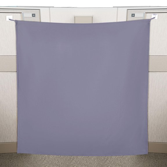 Grey Office Cubicle Privacy Curtain 40x48 Inch Room Divider with Hooks