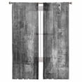 thumbnail image 1 of Grey Oil Painting Semi Sheer Curtains 108 Inch Length 2 Panels Set, Modern Abstract Graffiti Street Art Sheer Kitchen Curtain Privacy Voile Window Curtain for Living Room Bedroom Rod Pocket Drapes, 1 of 7