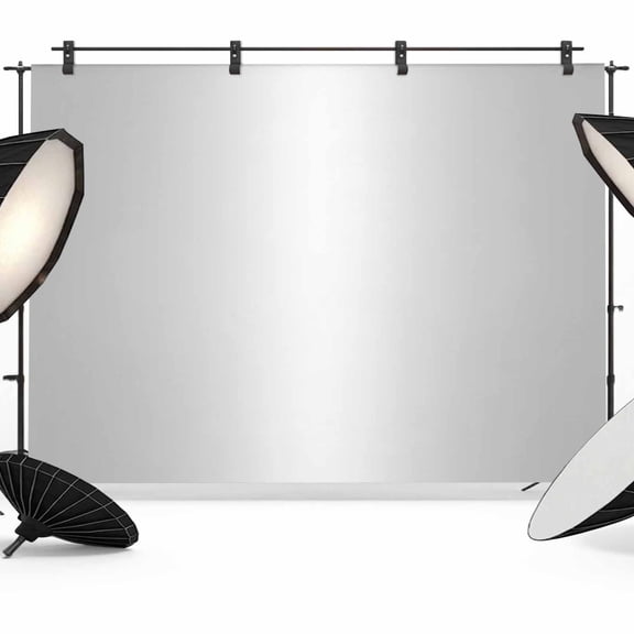 Grey Ombre Backdrops for Photography, Modern Abstract Art Gradient Minimalist Fabric Photo Background Sturdy Studio Props for Photo Studio, Video Recording, Booth & Photoshoot 12X8ft