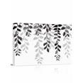 thumbnail image 1 of Grey Ombre Botanical Wall Art for Living Room,Canvas Picture Wall Decor for Bathroom Bedroom,Watercolor Gray Pastoral Leaf Painting Artwork for Office Kitchen Hallway Dining Room Home Decor 12"x16", 1 of 8