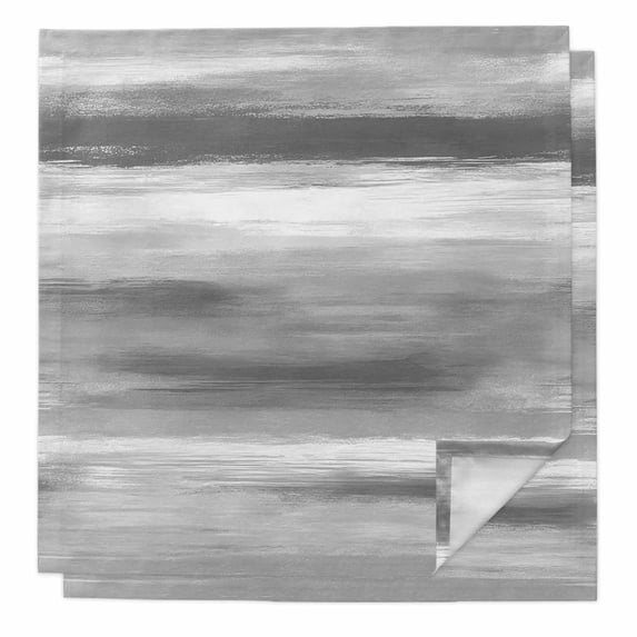 Grey Ombre Cloth Napkins, Abstract Art Oil Painting Gray Gradient Washable and Reusable Dinner Napkins Set of 2, Table Napkin for Kitchen Party Birthday Wedding Hotel Housewarming 20"x20"