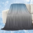 thumbnail image 1 of Grey Ombre Cooling Blanket,Lightweight Breathable Summer Throw Blanket with Double Sided Cold Effect,Navy Blue Gray Gradient Modern Abstract Art Picnic Blankets Bed Sheet for Hot Sleepers 30"x40", 1 of 8