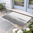 thumbnail image 1 of Grey Ombre Door Mat Indoor Outdoor, Summer Minimalist Ocean Waves Non Slip Welcome Mat with Rubber Backing, Absorbent Fabric Front Door Mats Entryway Rug for Home Patio Entrance 16"x24", 1 of 9