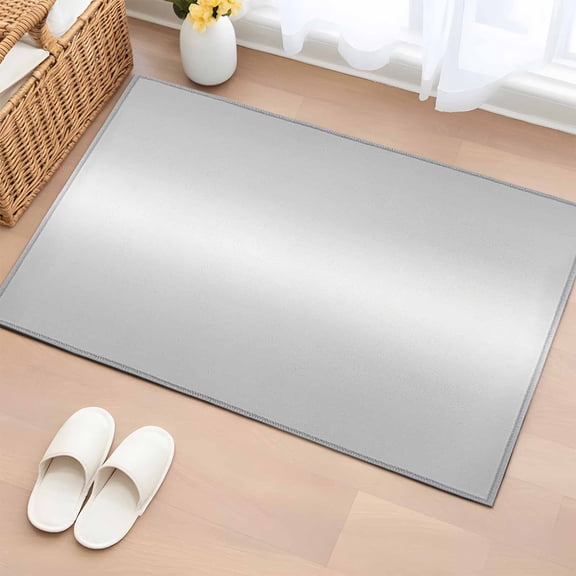 Grey Ombre Entryway Rug 2'x3' Modern Gradient Abstract Art Minimalist Small Area Rug Non-Slip Front Door Mat Washable Floor Carpet for Indoor Entrance Kitchen Bathroom