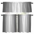 thumbnail image 1 of Grey Ombre Kitchen Curtains Sets for Windows 36 Inch Length, Gray White Gradient Modern Abstract Art Rod Pocket Window Treatments Tier Curtains and Valances Set for Bedroom/Bathroom, 1 of 8