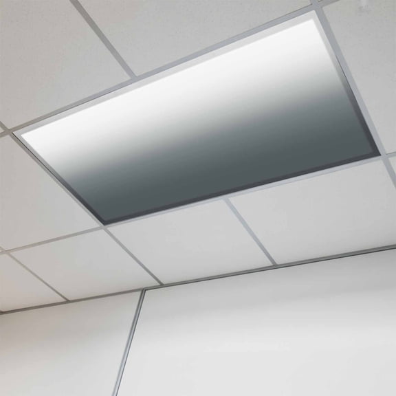 Grey Ombre Magnetic Fluorescent Light Covers for Ceiling Lights 2x4Ft, Gray White Gradient Modern Abstract Art Office Classroom Kitchen Drop Ceiling Light Covers Lighting Filters Shade Panel 1 Pack