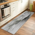 thumbnail image 1 of Grey Ombre Marble 2x6 Kitchen Runner Rug, Gray Marble Crack Abstract Modern Non-Skid Rubber Backing Large Rectangle Rugs - Living Room Bedroom Home Office, Indoor Floor Mat Carpets Washable Rug, 1 of 9