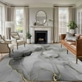 thumbnail image 1 of Grey Ombre Marble Area Rugs 8x10 for Living Room, Gray Marble Crack Abstract Modern Non Slip Washable Rug Runner, Low Pile Indoor Floor Carpet Mat Bathroom Rugs for Bedroom, Kids Room, 1 of 9