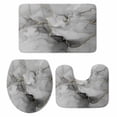 thumbnail image 1 of Grey Ombre Marble Bath Mat 3 Piece Bathroom Rug Set, Gray Marble Crack Abstract Modern Non Slip Bath Rug Contour Mat and Toilet Lid Cover, Absorbent Shower Mats Soft Bath Rugs and Mats Sets, 1 of 8